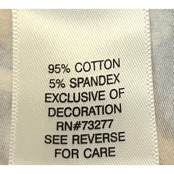 CROFT & BARROW CAP SLV, SCOOP NECK, TUNIC T-SHIRT, WOMENS, M-BLUE/WHITE PAISLEY - Picture 10 of 11